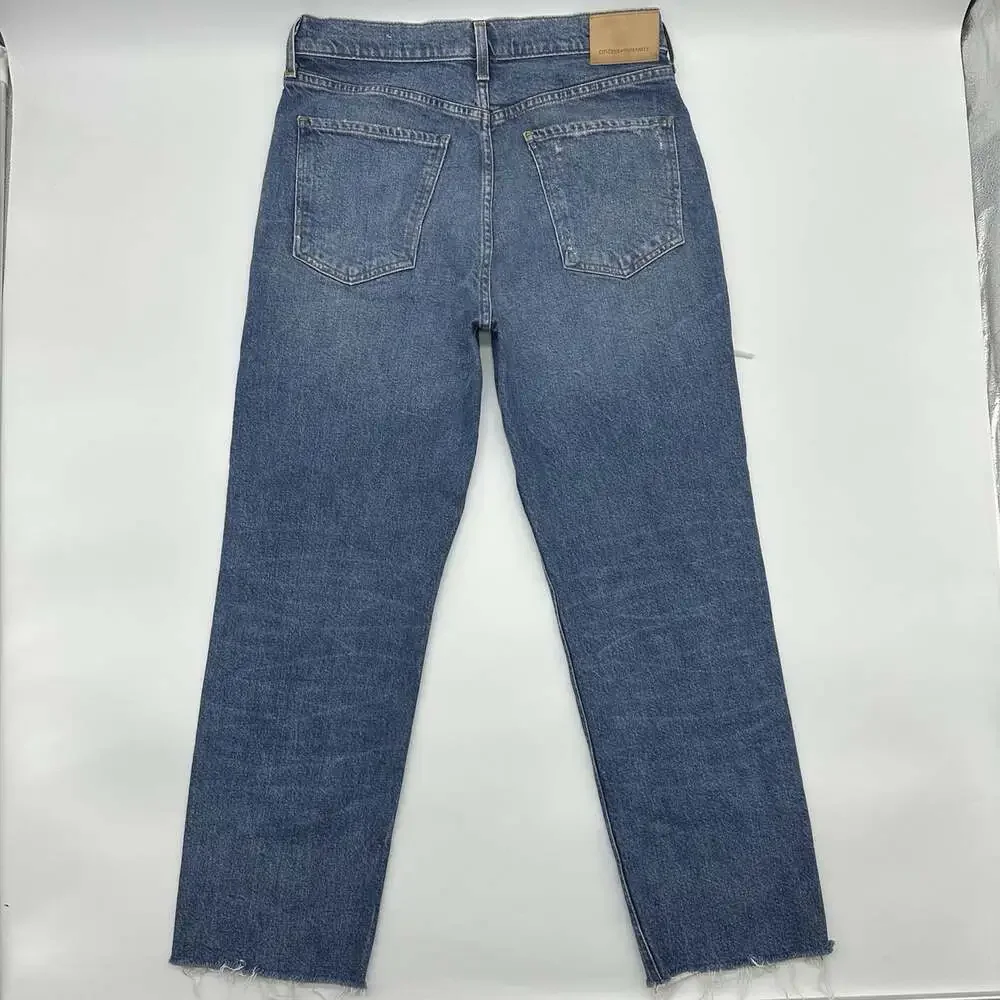 Citizens of Humanity Daphne Crop Size 28 Stovepipe Denim Jeans in Arthouse